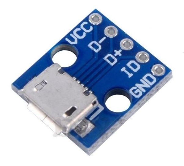 USB-micro female connector breakout module